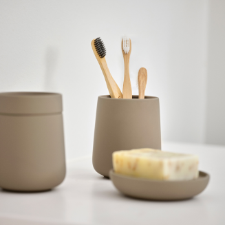  Zone Denmark Nova One Taupe Toothbrush Cup - 2