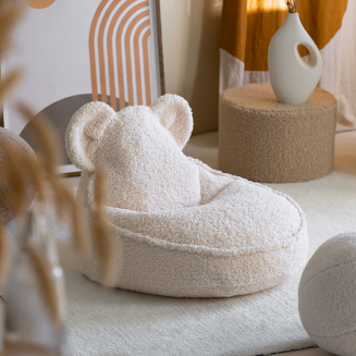 Pufa dziecięca Wigiwama Bear Teddy Cream White - 3