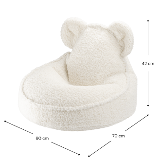 Pufa dziecięca Wigiwama Bear Teddy Cream White - 4
