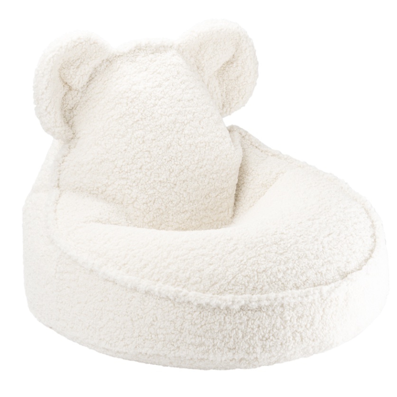  Wigiwama Bear Teddy Cream White Children's Pouf