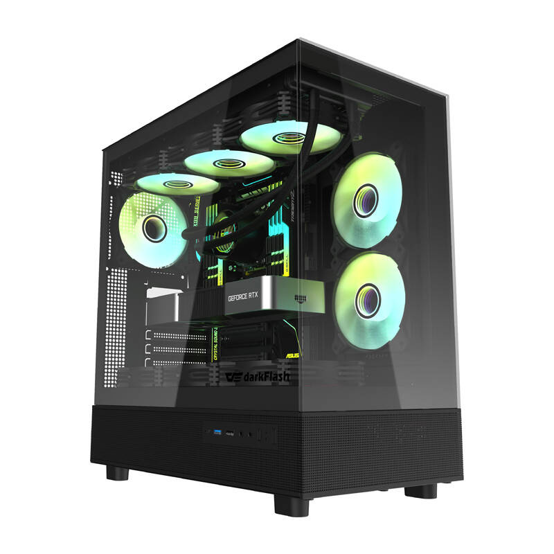  DARKFLASH DPX90 computer case + 3 fans (black)