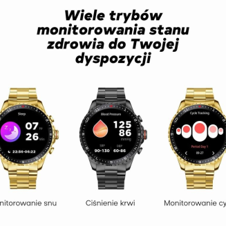Smartwatch Męski GRAVITY GT16-2 Black / Czarna Bransoleta - 13