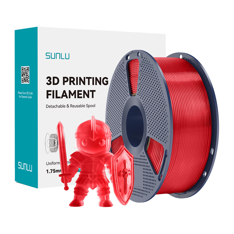  Filament SUNLU PLA+ 1.75mm 1kg (transparent red)
