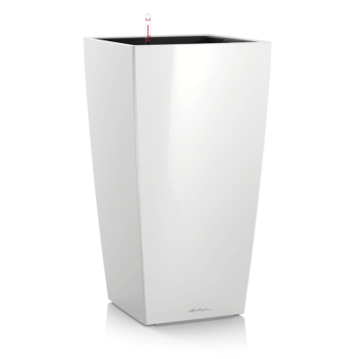 Donica Lechuza Cubico Premium 22 | 30 | 40 | 50 biały połysk