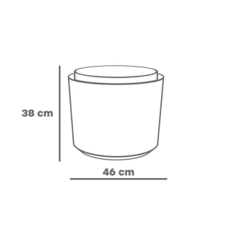 PLASTIA BERBERIS Donica samonawadniająca okrągła 46 cm szary - 2