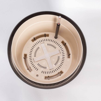 Duża donica samo-nawadniająca okrągła Urbalive Berberis szary 46 cm - 4