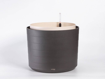 PLASTIA BERBERIS Donica samonawadniająca okrągła 46 cm szary