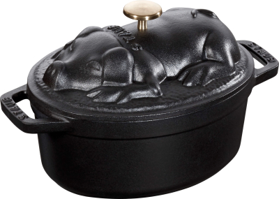  Staub oval cast iron pot - 1 liter, black