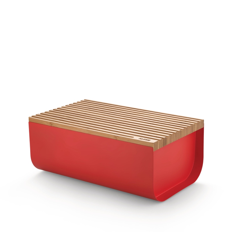 Alessi Mattina red breadbox