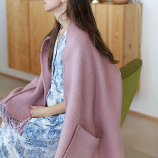 Szal z kieszeniami Lapuan Kankurit UNI dusty rose 60x170 cm - 5