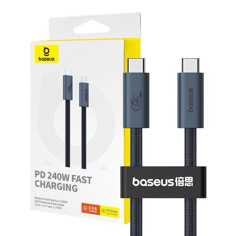 Kabel BASEUS Flash 2 USB-C-USB-C 1m (czarny)