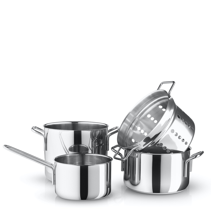  Set of 4 Eva Solo Stainless Steel Pots