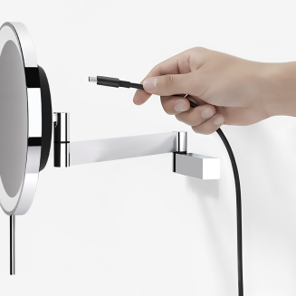 Kosmetyczne lustro ścienne z podświetleniem LED Zack Linea połysk - 3