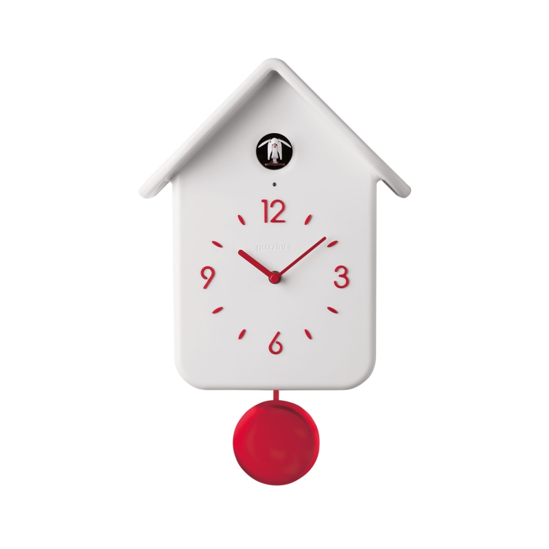  Wall clock with cuckoo and pendulum Guzzini QQ white