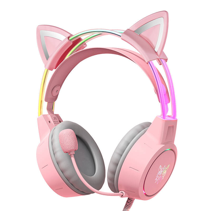  ONIKUMA X15Pro Cat Ear Gaming Headphones (Pink)