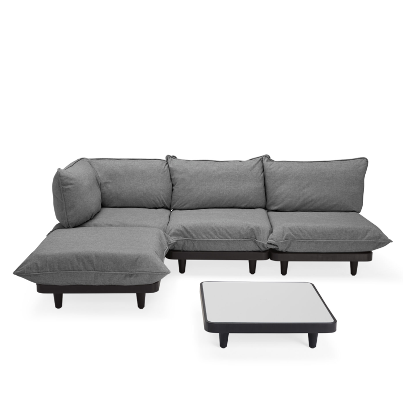 Zestaw mebli ogrodowych Fatboy Paletti Set Large Rock Grey ze stolikiem