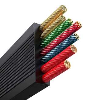 Kabel 3w1 Baseus Free2Draw USB do M+L+C 100W, 1,1 m (czarny) - 5