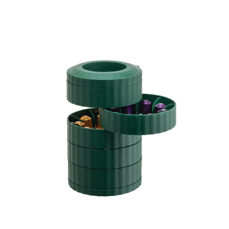 Pojemnik na kapsułki kawy Alessi Plissé Green - 2
