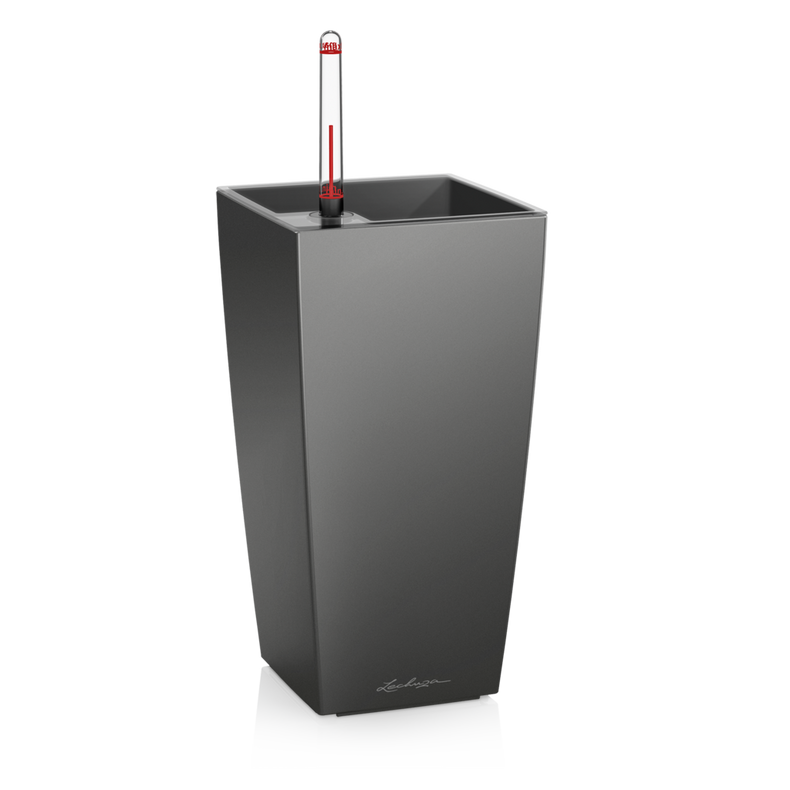 Donica Lechuza Mini Cubi | Maxi Cubi antracyt metallic