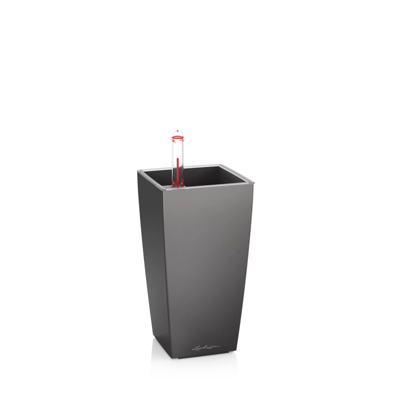  Lechuza Mini Cubi flowerpot | Maxi Cubi anthracite metallic