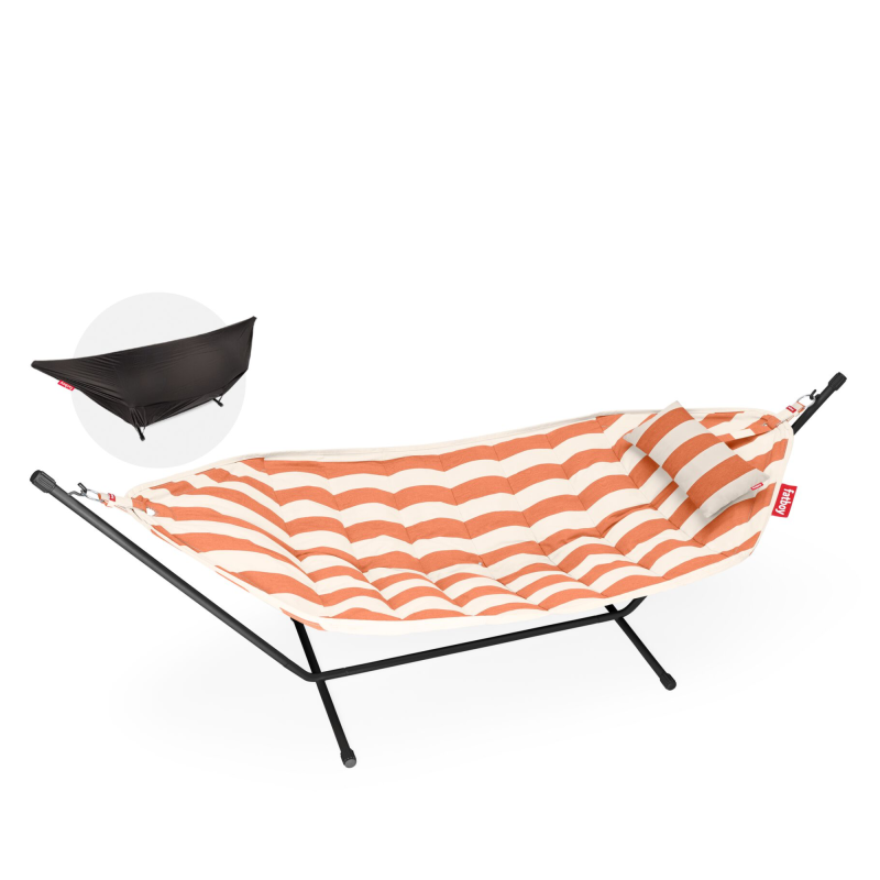 Fatboy Headdemock Superb Hammock with Stripe Orange Creme Pillow | PROMOTION: FREE COVER!