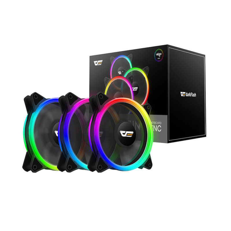  DARKFLASH DR12 Pro 120mm 3in1 ARGB Fan Kit (Black)