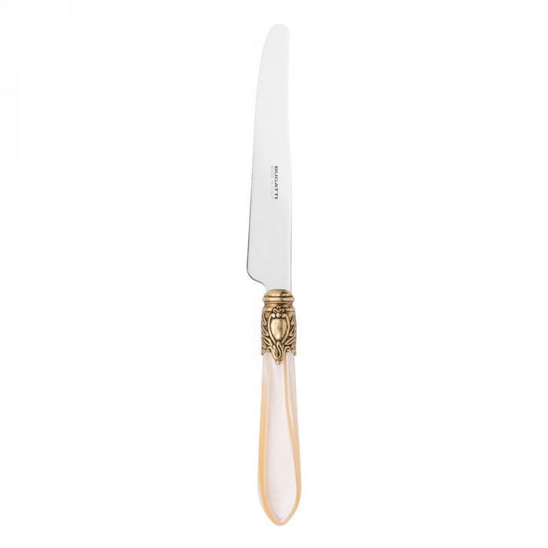 Nóż obiadowy Casa Bugatti Oxford Ivory/Gold