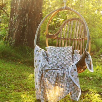 Poszewka na poduszkę Lapuan Kankurit TULPPAANI rose-olive 45x45 cm - 3