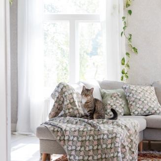 Poszewka na poduszkę Lapuan Kankurit TULPPAANI rose-olive 45x45 cm - 2