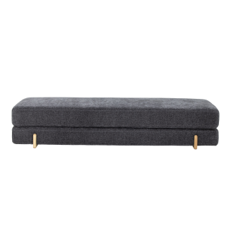 Leżanka rozkładana z poduszkami Bloomingville Groove Dark Grey - 2