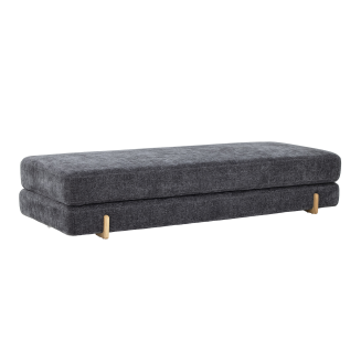 Leżanka rozkładana z poduszkami Bloomingville Groove Dark Grey - 3