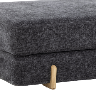 Leżanka rozkładana z poduszkami Bloomingville Groove Dark Grey - 4