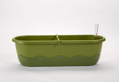PLASTIA MARETA Donica samonawadniająca prostokątna 60x20 cm zielony