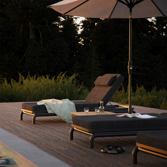 Leżak ogrodowy SACKit Kirra Sunbed Noir - 4