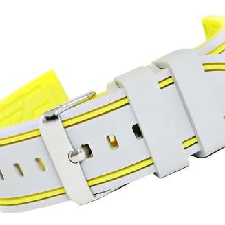 Pasek silikonowy SZARO-ŻÓŁTY U14-20-7 - 2