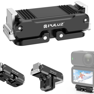  PULUZ Magnetic Metal Holder for DJI Osmo Nano (Black) - 4