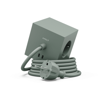 Listwa zasilająca Avolt Square 1 z podwójnym USB-C 30 W i magnetyczną podstawą 1.8 m zielona - 2