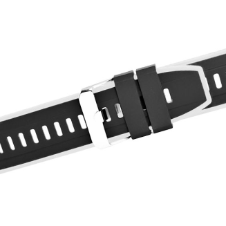 Pasek silikonowy CZARNO-BIAŁY U22-20-1 - 3