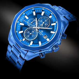 Zegarek Męski Giewont Chronograph Sapphire Niebieski GW7290-B5 - 2