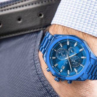 Zegarek Męski Giewont Chronograph Sapphire Niebieski GW7290-B5 - 3