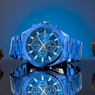 Zegarek Męski Giewont Chronograph Sapphire Niebieski GW7290-B5 - 5