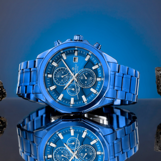 Zegarek Męski Giewont Chronograph Sapphire Niebieski GW7290-B5 - 5