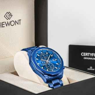 Zegarek Męski Giewont Chronograph Sapphire Niebieski GW7290-B5 - 7