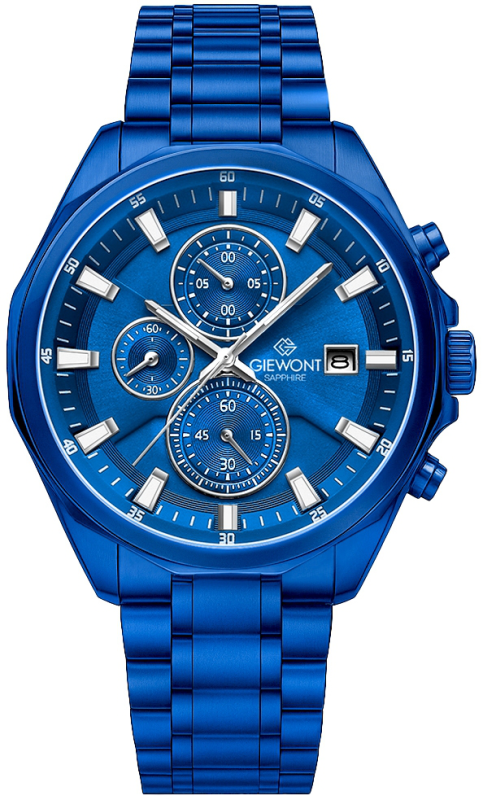Zegarek Męski Giewont Chronograph Sapphire Niebieski GW7290-B5