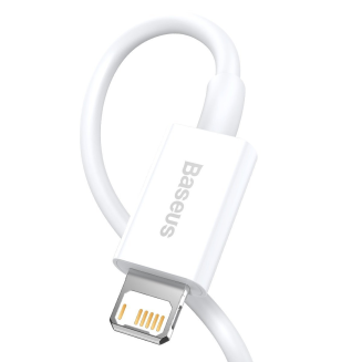 Kabel USB do Lightning Baseus Superior Series, 2.4A, 0.25m (biały) - 4