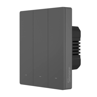  SONOFF M5-3C-80 Wi-Fi Wall Switch 3-Channel (Graphite) - 3
