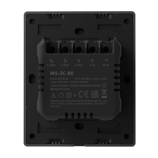  SONOFF M5-3C-80 Wi-Fi Wall Switch 3-Channel (Graphite) - 5