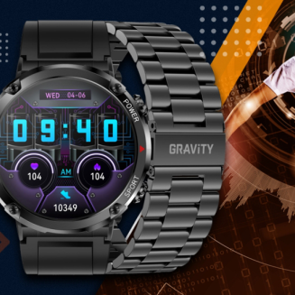 Smartwatch Gravity GT21-1+ Czarny Pasek Silikonowy - 9