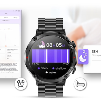 Smartwatch Gravity GT21-1+ Czarny Pasek Silikonowy - 14