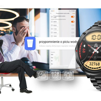 Smartwatch Gravity GT21-1+ Czarny Pasek Silikonowy - 18